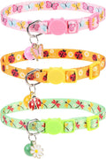 Breakaway Cat Collars with Bell & Cute Pendants, 3 Pack Safety Buckle Kitten Collars, Adjustable Pet Collar Ideal for Girl Boy Cats Puppy (Style A - Insect)