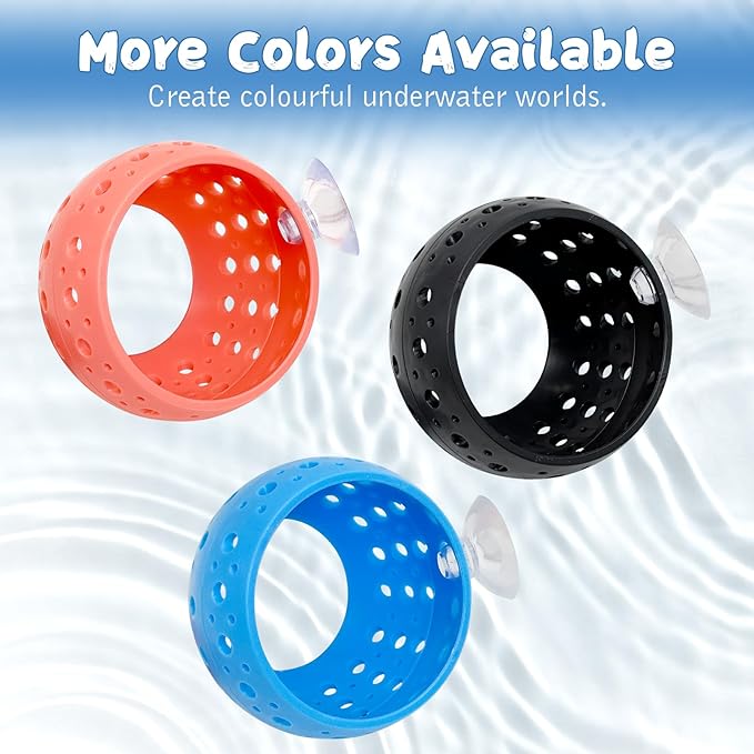 Fhiny Betta Tunnel, 2 PCS Aquarium Fish Hideout with Suction Cup Tank Tunnel Shrimp Cave Aquarium Ornament Fish Tank Accessories for Shrimp Betta Guppy Hiding Resting (Pink)