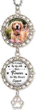 Hyturtle Personalized Pet Memorial Car Hanging Ornament - Custom Photo Pet Memorial Gifts Rearview Mirror Hanging Accessories -Dog Remembrance Gifts - Loss of Dog Sympathy Gift