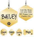 Ultra Joys Dog ID Tag, Custom Stainless Steel Dog Tag, Personalized Dog Tag, Small (1.25'' Dia), Gold, Brushed Finish