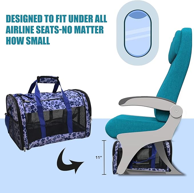Soft-Sided Kennel Pet Carrier for Small Dogs, Cats, Puppy, Airline Approved Cat Carriers Dog Carrier Collapsible, Travel Handbag & Car Seat