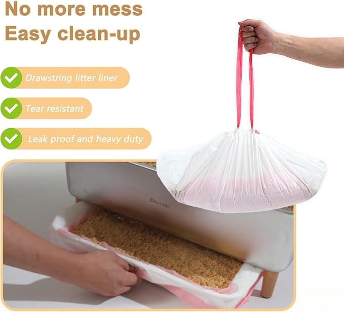 Stainless Steel Sifting Litter Box for Pine Pellet Cat Litter Non Clumping Litter System with Dust Collecting Drawer X-Large