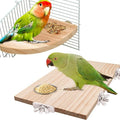 Bird Perch Platform Stand,Wood Perch Bird Platform Parrot Stand Playground Cage Accessories for Small Anminals Rat Hamster Gerbil Rat Mouse Lovebird Finches Conure Budgie Exercise Toy