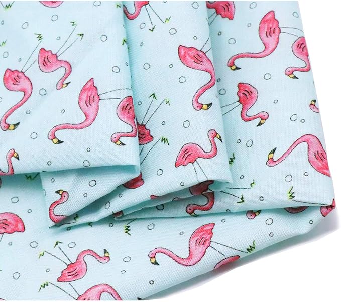 ARING PET Summer Dog Bandanas, Light Blue Flamingo Kerchief Triangle Bibs Scarf for Puppy Small Medium Large Boy Girl Dogs Cats-L