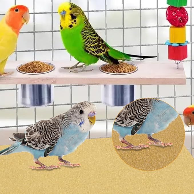 50 PCS Gravel Liner Paper for Bird Cage 10 x 16 Inch Bird Cage Paper Liners Birdcage Cage Liner for Birdcage Parrots Cockatiels