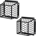 Dryer Vent Cover Guard,Dryer Vent Bird Guard Cagefor Most 3" to 4" Exhaust Fan Cover,7"Lx7"Wx5"H Steel Ventilation Bird Cage for Bathroom Exhaust Ventilation,Black,2PCS