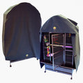 Cozzzy Covers Model 2424 DT Universal Cage Cover 40" L Poly-Cotton Black for Dome Top Bird Cages 22"–24" W x 20"–24" D for Small to Medium Birds Sleep and Stress Reduction