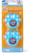 Arm & Hammer Pets Cat Litter Box Deodorizer Pods, Adhesive Odor Absorbing Gel Pods with Fresh Breeze Scent for Litter Pan Area, Easy Stick On Cat Box Freshener, 2 Pcs/Pack