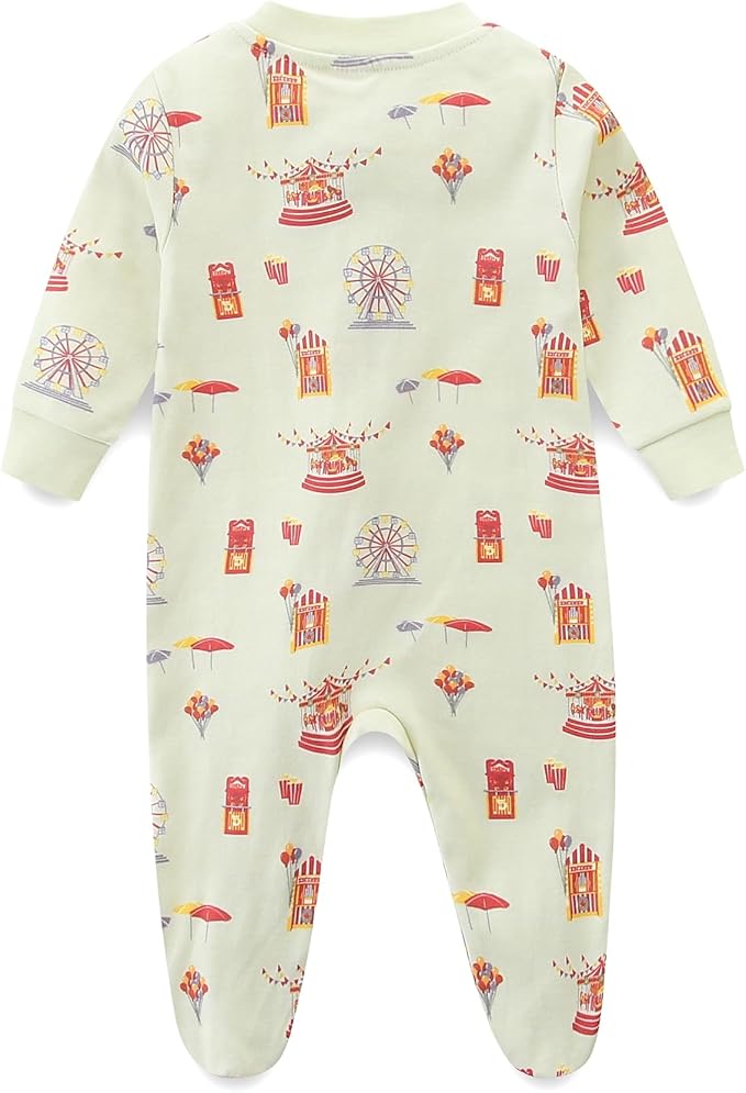 Unisex Baby Boy and Girl Zipper Onesie Toddler Footie One-Piece Infant Romper Jumpsuit