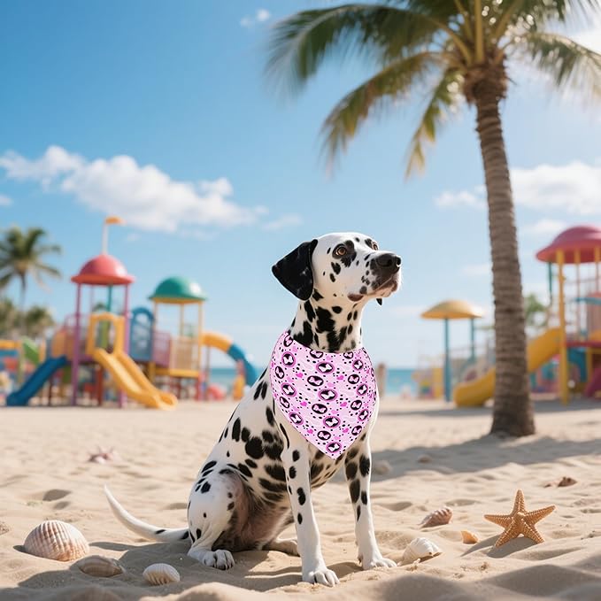 30 Pack Large Polka Dot Dog Bandanas Stitch Dog Bandana Bulk Reversible Print One Side XXL Polyester Scarves Party Grooming L