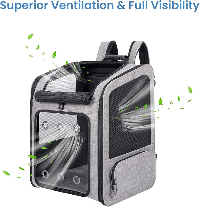 Extra Large Pet Carrier Backpack Cats Under 30 Lbs, for Dogs Puppies Rabbits Other Animals Under 25 Lbs, Ventilated Design, Great for Travel/Hiking/Outdoor Use