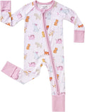 pureborn Baby Infant Boys Girls Sleeper Snug Fit Viscose from Bamboo Pajamas Zipper Pjs 0-24 Months