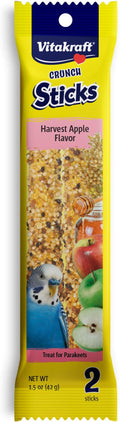 Vitakraft Crunch Sticks Parakeet Treat - Harvest Apple - Pet Bird Treat Toy