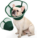 Allroaring Dog Cone Collar, Soft Dog Cones for Medium Dogs After Surgery, Adjustable Pet Cone for Dogs to Stop Licking, Breathable Doggie Elizabethan Collar for Wound Care Spay Neuter, Green M