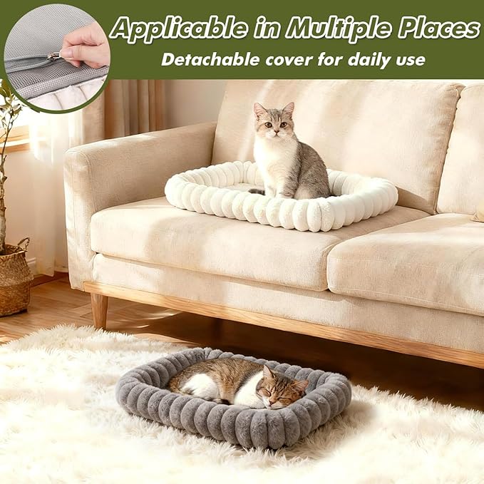 Cloud-Cuddle Cat Window Perch with 4-Sided Bolster, Zipper Design Cushion Window Seat for Window Sill, Sturdy Metal Frame & Easy Assembly Pet Hammock Bed for Indoor Cats (Gray, Medium)
