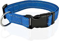 Adjustable Nylon Dog Collar, Reflective Collar 1 Inch 3/4 Inch 5/8 Inch Wide, for Large Medium Small Dogs