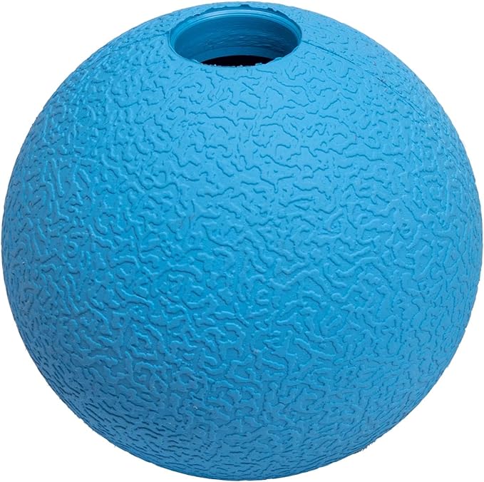 Amazon Basics Interactive Bouncy Durable Rubber Dog Toy Balls, 2.5 inch, Multi-Color Blue/Orange, Pack of 10