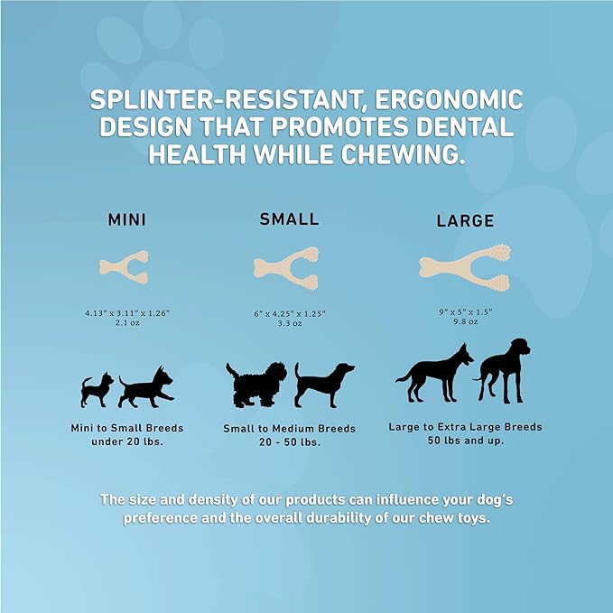 BetterBone - Soft Density - Ideal for Light to Moderate Chewers - All-Natural, Nylon-Free Dog Chew Toys - Non-Toxic, Promotes Dental Health, Splinter-Resistant, Sustainably Made