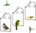winemana Set of 3 Hummingbird Swings, Rust Resistant Metal Frame, Wooden Dowel, Attach to Bird Feeders, Perfect for Hanging Indoor Office Outdoor Trunk Lawn Patio Garden (7.5" x 5.6")