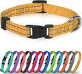 Joytale Small Dog Collar, Reflective and Adjustable Nylon Collar with Quick-Release Buckle, Lightweight No-Choke Design for Puppy and Extra Small Dogs, Khaki, XS
