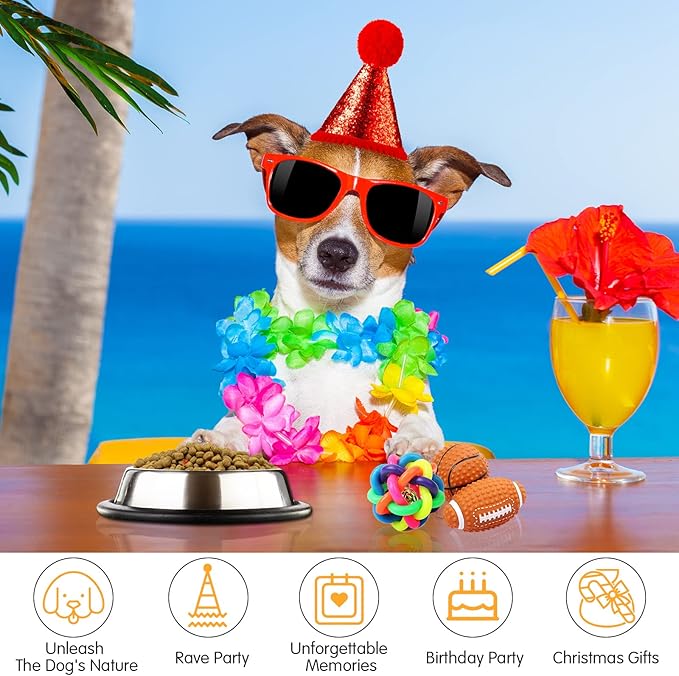 4 Pieces Dog Birthday Hat for Pets Christmas Party Decoration Accessories Pet Headband Hats Charms Grooming Accessories (Red, Pink, Gold, Blue,Fresh Style)