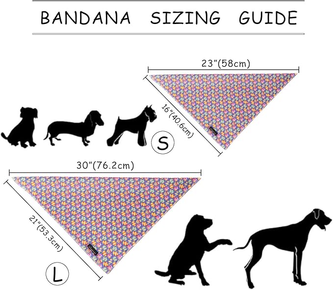 ARING PET Easter Dog Bandanas, Cute Purple Colorful Eggs Pet Bandana Scarf Triangle Bibs for Puppy Small Medium Large Boy Girl Dogs Cats-L