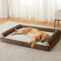 WNPETHOME Orthopedic Dog Beds for Large Dogs, Waterproof Memory Foam Large Dog Bed with Sides, Non-Slip Bottom and Egg-Crate Foam Big Pet Couch Bed with Washable Removable Cover