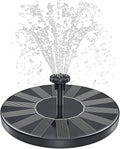 Solar Fountain, 1.5W Solar Bird Bath Fountains Pump Floating Solar Powered Water Fountain with 6 Nozzles and Fixer, Solar Fountain for Bird Bath, Outdoors, Garden, Pond, Pool