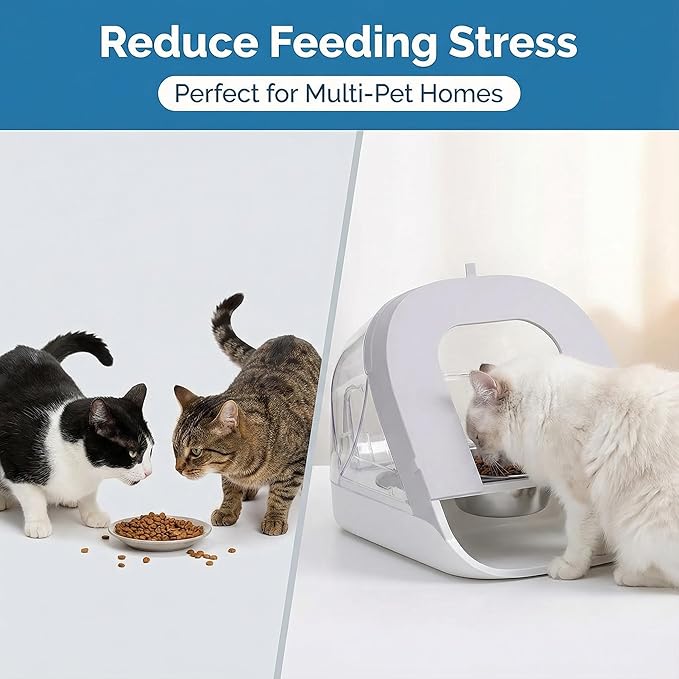 Front Cover Compatible with SureFeed Microchip Pet Feeder – Anti-Theft Barrier for Cats, Small Dogs, Stops Food Stealing, Easy Clip-On Design