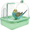 Pacify Automatic Bird Bath for Cage, Hanging Bird Shower with Pump, Circulating Water Indoor Parakeet Bathtub Bird Cage Accessory for Parrot, Parakeet, Cockatiel, Budgie, Conure, Lovebird