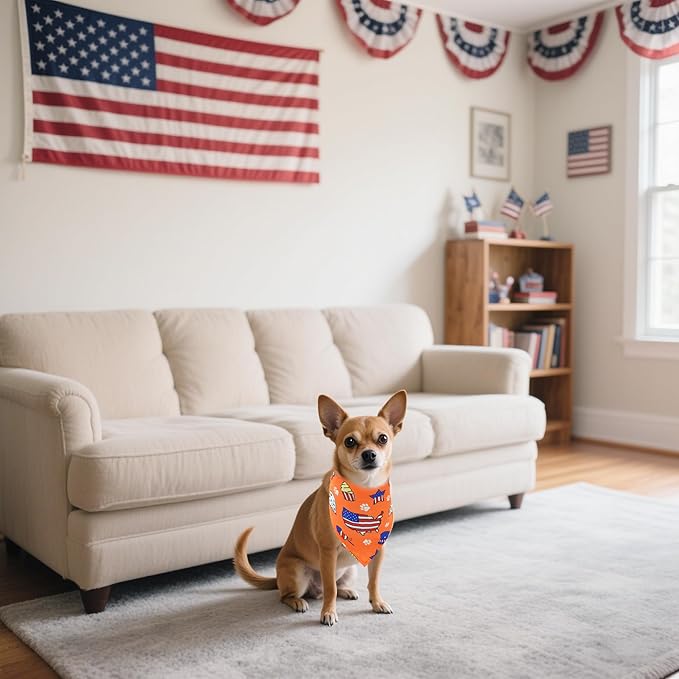 30 Pack 4th of July Dog Bandanas Bulk for Small Dogs Kittens Breed 18 Inch Patriotic Dog Bandanas XS Puppy Doggy Independence Day Dogs Bandana Grooming S