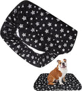 Waterproof Dog Bed Covers Replacement Washable Pet Hair Easy to Remove, Noiseless Quilted Puppy Pet Bed Cover Lovely Black Star Print 22x35 Inches, for Dog/Cat, Cover Only