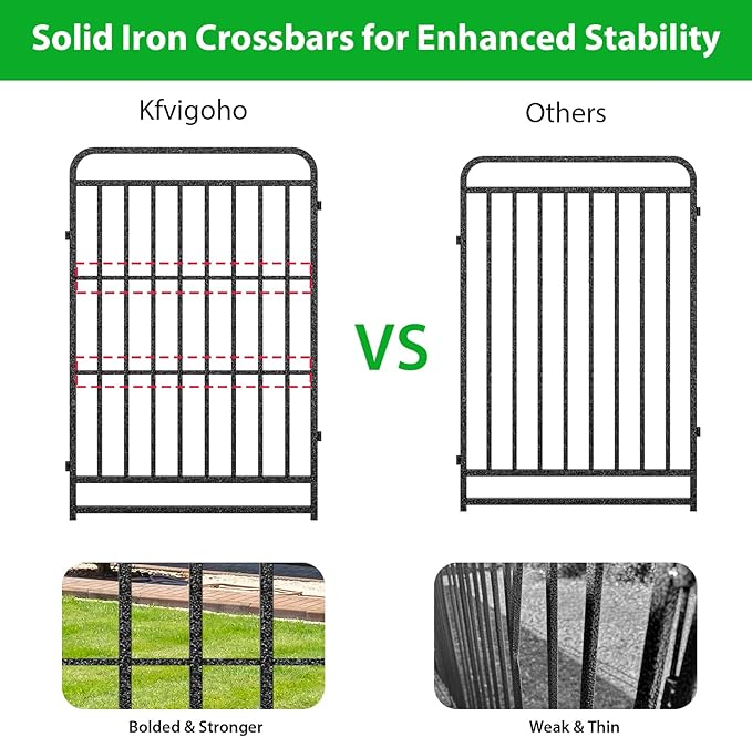 Heavy Duty Dog Playpen: 32 Steel Panels 47" Height, Square Steel Pipe with Reinforced Crossbars, 71FT 406 Sq.ft Portable Fence for Yard RV Camping, Snowy Black