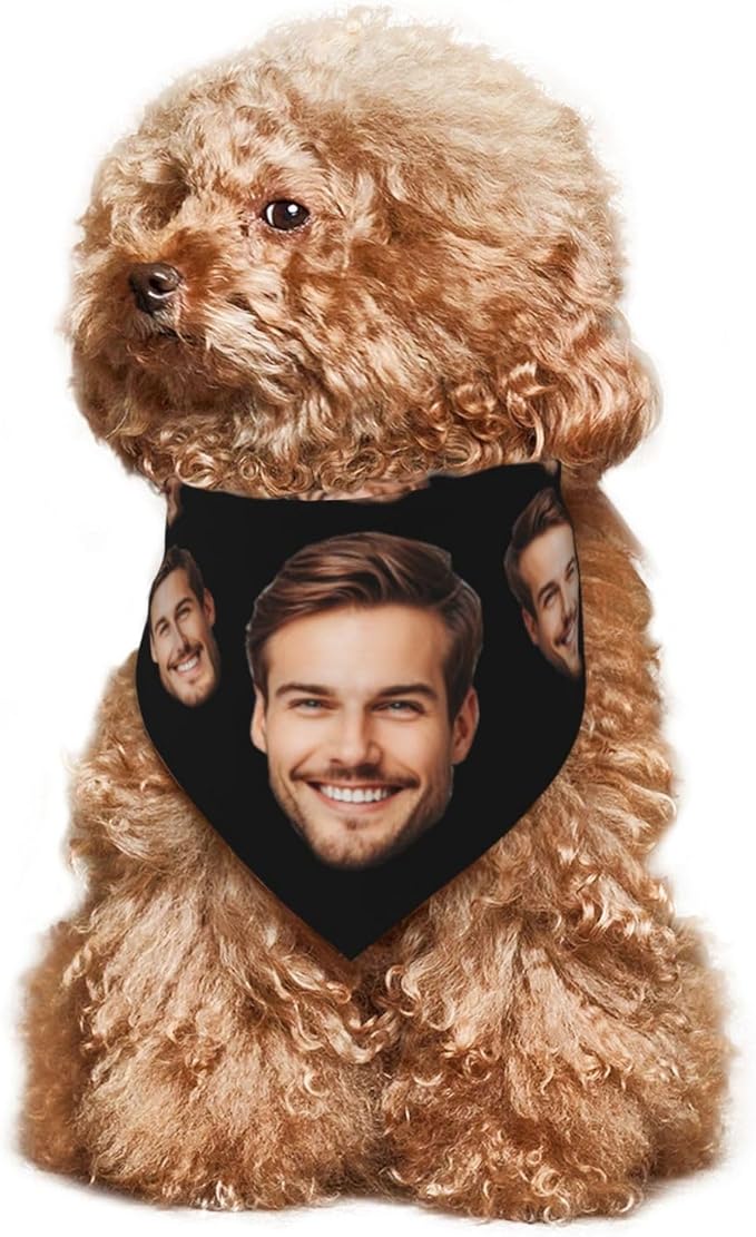 Custom Dog Bandana for Cat Dog Pet Add Your Design Personalized Neckwear Bandanas with Your Text Logo Image Customized Pet Scarf Funny Gifts Style 07