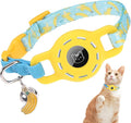 BINGPET AirTag Cat Collar with Bells, Upgraded Safety Elastic Cat Collar with Airtag Cat Collar Holder, Anti-Lost Cat Collars for Girl Boy Cats, Anti-Suffocation Kitty Puppy Collars