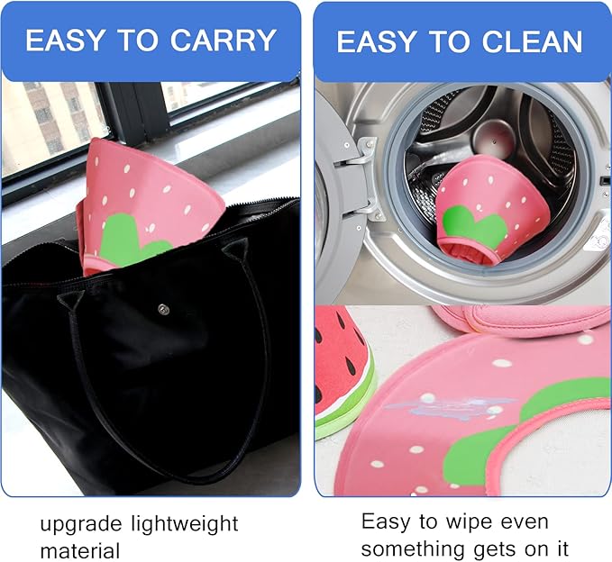 Soft Dog Cone, Lightweight Elizabethan Collar for Dogs, Adjustable Soft Cones for Dogs/Cats to Stop Licking After Surgery, Cute Strawberry Cone of Shame Alternatives for Pets(Small)