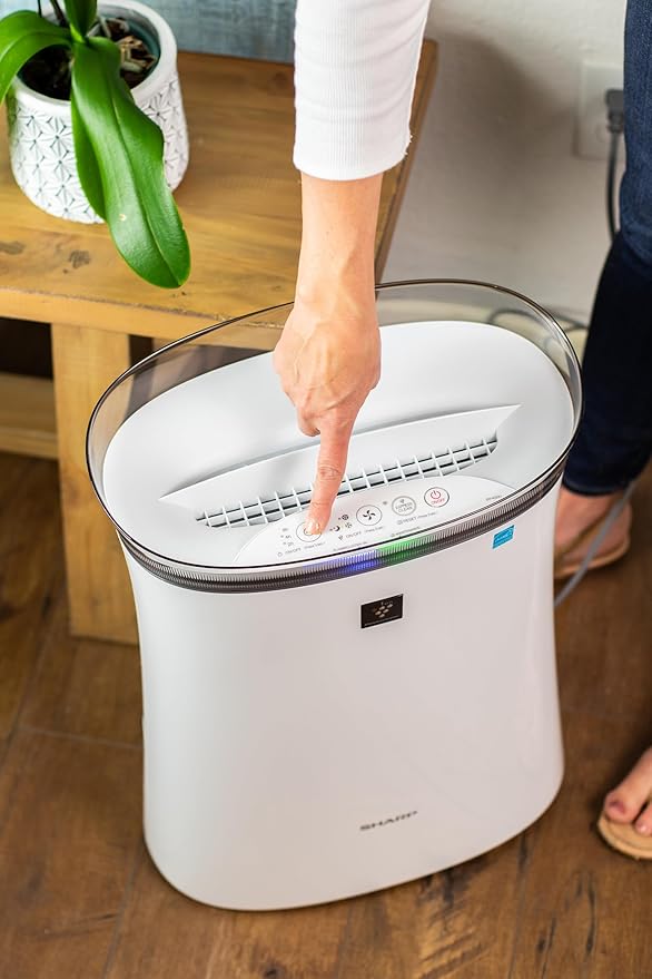 SHARP Air Purifier for Medium Rooms – Covers up to 1,253 sqft in one hour, True HEPA Filter Air Purifier for Pets, Dust, Smoke, Pollen - FPK50UW