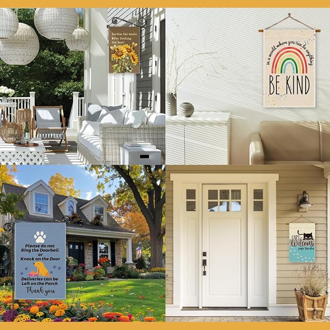 Dogs Welcome People Tolerated Garden Flag, Pet Lover Yard And Porch Flag, Outdoor Home Decor Double Sided Yard Flags Banner for Yard Patio Lawn, Dog Lovers Gifts for Women, Dog Owner Gifts