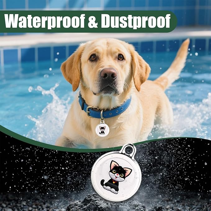 2025 Smart GPS Tracker for Dogs, Mini Cat GPS Tracker, Positioning Smart Alarm Pet Tracker, Waterproof and Drop-Proof, Extra Long Battery Life of 365 Day, No Subscription