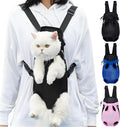 Pet Carrier Backpack, Adjustable Pet Front Carriers for Small Medium Dogs Cats 5-18 Lbs, Legs Out, Dog Cat Carrier Backpack for Hiking,Camping,Traveling,Cycling (Black, Medium（Fit:5-10lb）)