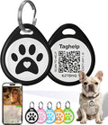 QR Code Dog ID Tag for Collar, Smart Pet ID with Instant Location Email Alerts, Silent Anti-Lost Dog Tag, No App or Subscription, Online Pet Profile Access（1.2”, Black）