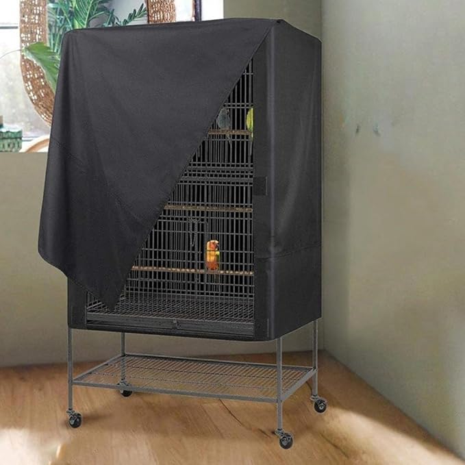 Bird Cage Covers for Night Breathable Cover Black Out Lightweight Washable Dust Proof Hood Lovebird Canary Conure Cockatiel Parakeet Pet