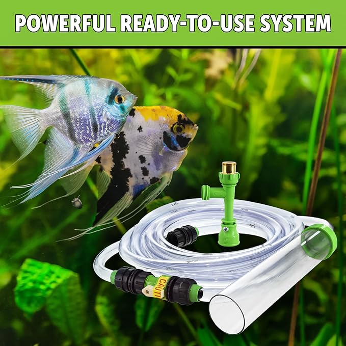 Python No Spill Clean and Fill Aquarium Maintenance System, Gravel Cleaner and Water Changer, 25 Foot