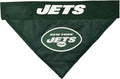 Pets First NFL DOG BANDANA - NEW YORK JETS REVERSIBLE PET BANDANA. 2 Sided Sports Bandana with a PREMIUM Embroidery TEAM LOGO, Small/Medium. - 2 Sizes & 32 NFL Teams available