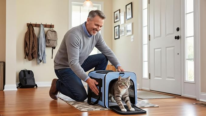 Cat Carrier Soft-Sided Travel Bag for Medium to Large Cats Over 15lbs, Small Dog Carrier Crate Top Entry Breathable Mesh Puppy 12 Pounds, Pet Rabbit Carrying Cage Kennel Collapsible Pink
