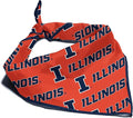 Illinois Fighting Illini Officially Licensed Bandana for Dogs and Cats | Fits Pets Great Gift Idea | Easy-to-Tie (Large, 28")