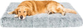 Fluffy Orthopedic Dog Beds for Large Dogs with Washable Removable Cover Dog Crate Bed Egg Crate Foam Support Plush Pet Pad Mat with Anti-Slip Bottom(Grey,42 * 28)