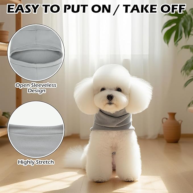 EXPAWLORER Soft Cat Sweater - Sweaters for Cats Only Warm Kitten Clothes, Fall and Winter Pet Coat Pullover Design, Fleece Sweatshirt Clothing Also for Puppy Small Dogs, Grey Large