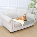 hyha Waterproof Dog Blanket, Soft Dog Bed Cover Pet Blankets, Waterproof Sofa Couch Cover for Dogs Washable, Reversible Pet Couch Covers for Sofa Furniture (30x53 Inch, Grey/Beige)