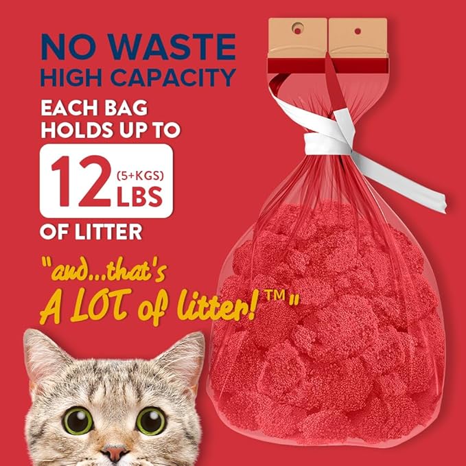 RedRocket Refill Bags for Kitty Twist'R Plus Cat Litter Pail, 7-Layer Bags with Odors Free Patented Technology Made in USA (3pack(30pcs))